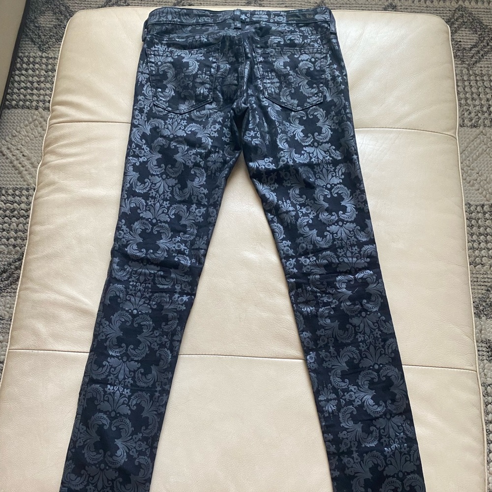 AG Print Black Skinny Jeans